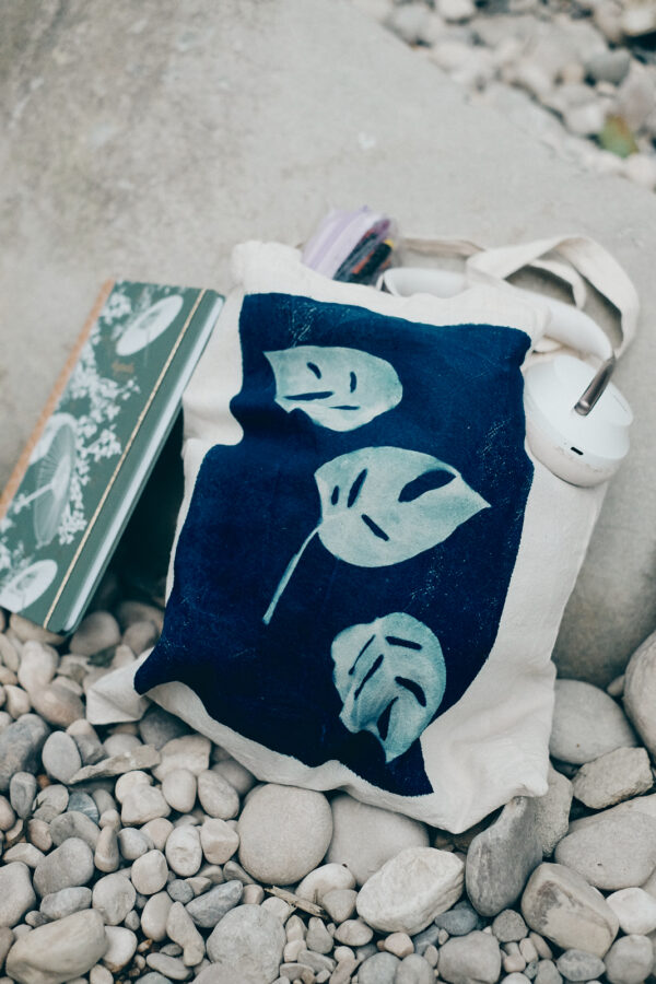 Tote bag - impression cyanotype originale