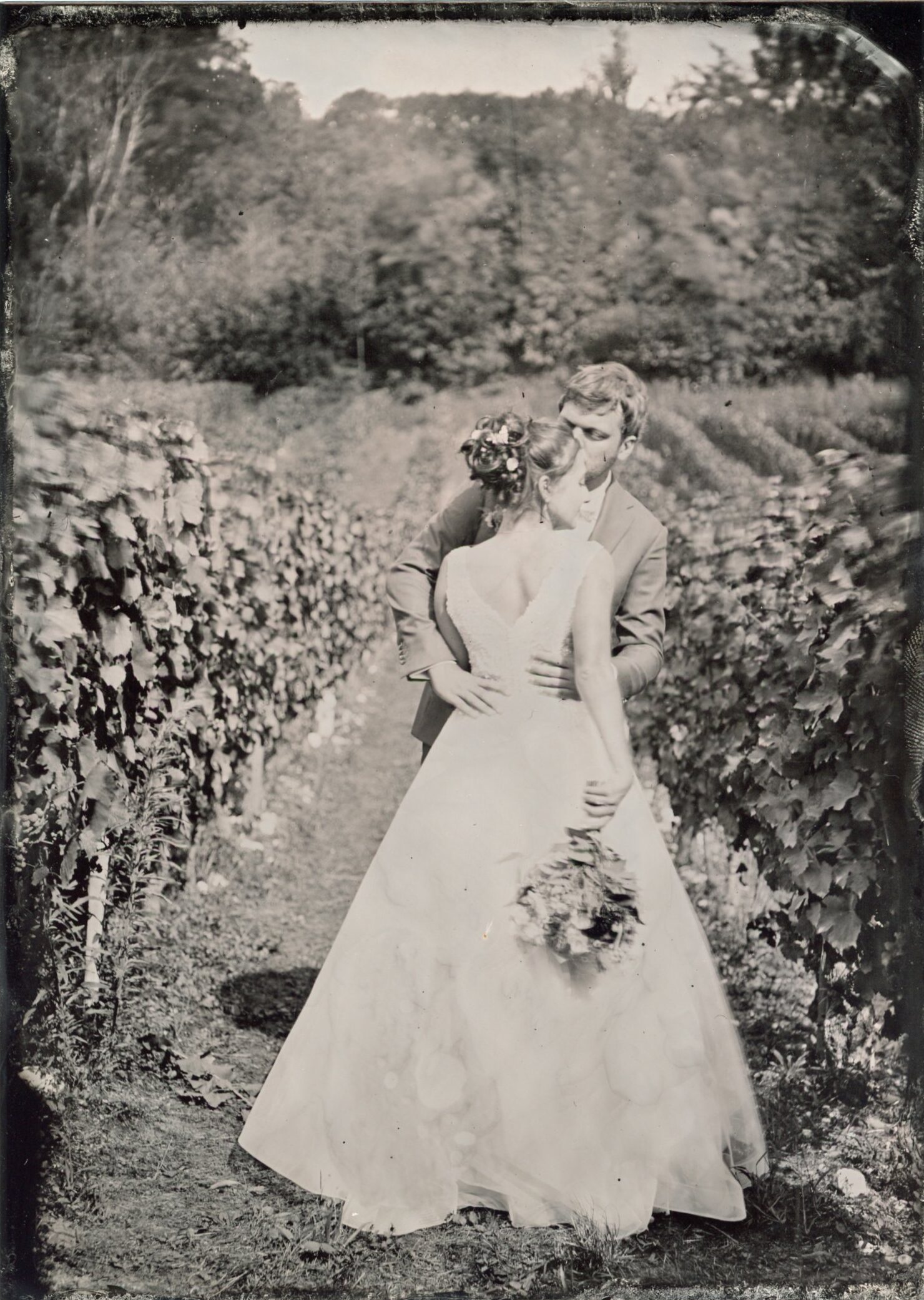 Portrait de mariage au collodion humide